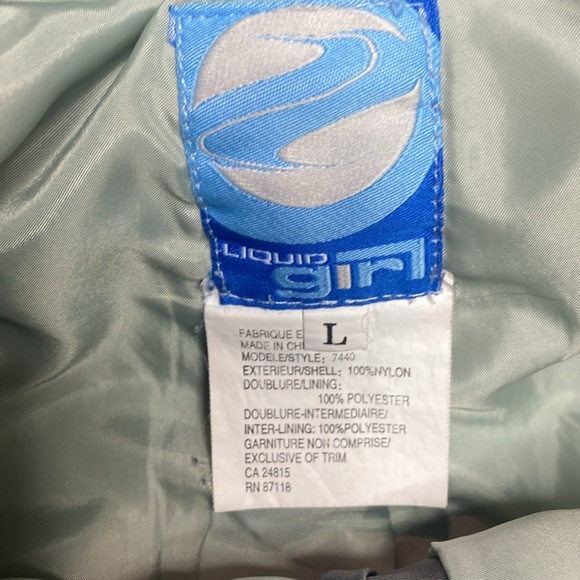 Liquid Girl Snow Pants Gary size large - Picture 5 of 6